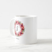 花のリース コーヒーマグカップ (正面左)