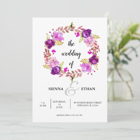 花のリース 招待状 (スタンド正面)