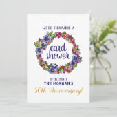 花のリース 50周年記念カードシャワーのお願い 招待状 (スタンド正面)