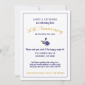 花のリース 50周年記念カードシャワーのお願い 招待状 (裏面)