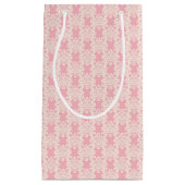 花のレトロのダマスク織 スモールペーパーバッグ (正面)