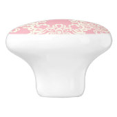 花のレトロのダマスク織 セラミックノブ (側面)