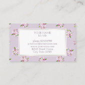 花のレトロの春パターン 名刺 (裏面)