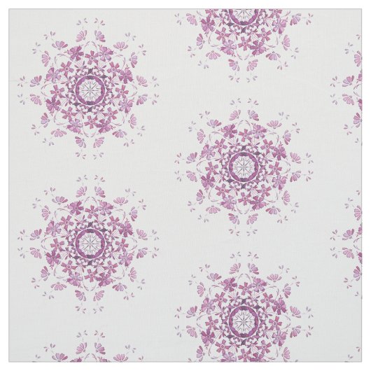 花のレトロの紫色の要素 ファブリック (見本)