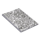 花のレトロの落書き ノートブック (右側)