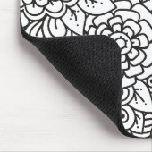 花のレトロの落書き マウスパッド (コーナー)