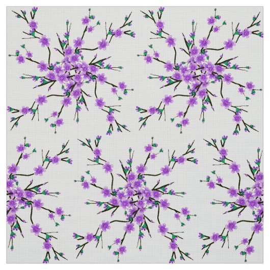 花のレトロパターン ファブリック (見本)