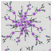 花のレトロパターン ファブリック (クローズアップ)