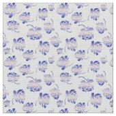 花のレトロパターン ファブリック (クローズアップ)