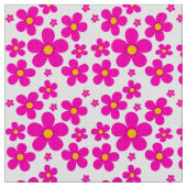 花のレトロパターン ファブリック (クローズアップ)