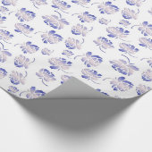 花のレトロパターン ラッピングペーパー (角)