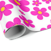 花のレトロパターン ラッピングペーパー (ロールコーナー)