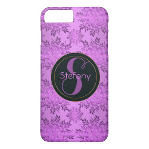 花のレトロpattern.monogram. iPhone 8 plus/7 plusケース