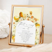 花のレモンが ブライダルシャワーのポスターで花嫁について言わないで ポスター