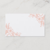 花のレースのテレホンカード-珊瑚 コーリングカード (裏面)