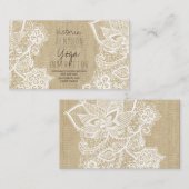 花のレースのバーラップのbohoのヨガのインストラクター 名刺 (正面/裏面)