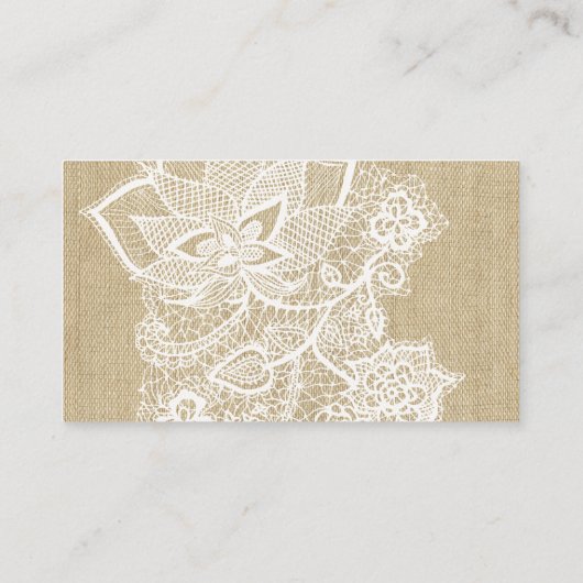 花のレースのバーラップのbohoのヨガのインストラクター 名刺 (裏面)