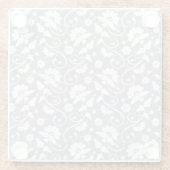 花のレースパターン ガラスコースター (裏面)