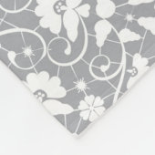 花のレースパターン フリースブランケット (角)