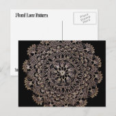 花のレースパターン ポストカード (正面/裏面)