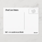 花のレースパターン ポストカード (裏面)