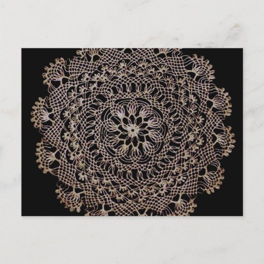 花のレースパターン ポストカード (正面)