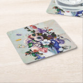 花のロココの花瓶,ポールセザンヌ スクエアペーパーコースター (アングル)