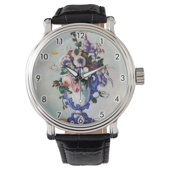 花のロココの花瓶，ポールセザンヌ 腕時計 (正面)