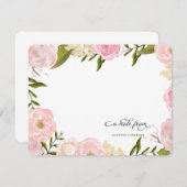 花のロマンスのパーソナライズなNotecard ノートカード (正面/裏面)