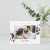 花のロマンスの保存日付の郵便はがき 案内ポストカード (スタンド正面)