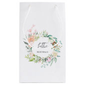 花のローズガーランド ブライズメイド バチェロレッテ スモールペーパーバッグ (裏面)