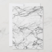 花のローズゴールド大理石の結婚式のブライズシャワー 招待状 (裏面)