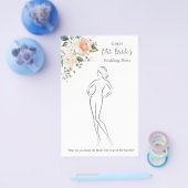 花のローズ　ドレスを当てろ！ ブライダルシャワーゲーム チラシ (シングル)