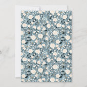 花のローズ ロマンチック ウェディング セーブ・ザ・デート カード (裏面)