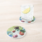 花のワインの砂岩コースター コースター (側面)