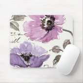 花のワルツのプラム水彩画の花 マウスパッド (マウス)