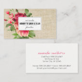 花のヴィンテージのお母さんのテレホンカード情報の接触 コーリングカード (正面/裏面)