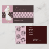 花のヴィンテージのファッションのデザインのマネキンのコンサルタント 名刺 (正面/裏面)