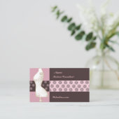 花のヴィンテージのファッションのデザインのマネキンのコンサルタント 名刺 (スタンド正面)