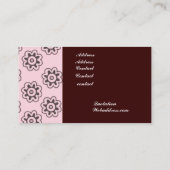 花のヴィンテージのファッションのデザインのマネキンのコンサルタント 名刺 (裏面)