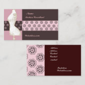 花のヴィンテージのファッションのデザインのマネキンのコンサルタント 名刺 (正面/裏面)