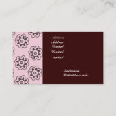 花のヴィンテージのファッションのデザインのマネキンのコンサルタント 名刺 (裏面)