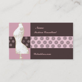 花のヴィンテージのファッションのデザインのマネキンのコンサルタント 名刺