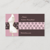 花のヴィンテージのファッションのデザインのマネキンのコンサルタント 名刺 (正面)