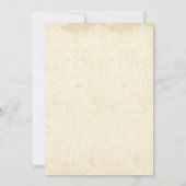 花のヴィンテージの古い木の結婚式招待状 招待状 (裏面)