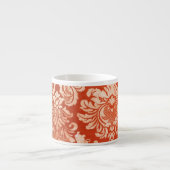 花のヴィンテージの壁紙の背景 エスプレッソカップ (正面)