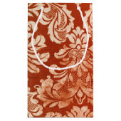 花のヴィンテージの壁紙の背景 スモールペーパーバッグ (裏面)