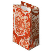 花のヴィンテージの壁紙の背景 スモールペーパーバッグ (正面アングル)