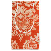 花のヴィンテージの壁紙の背景 スモールペーパーバッグ (正面)