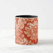 花のヴィンテージの壁紙の背景 マグカップ (中央)